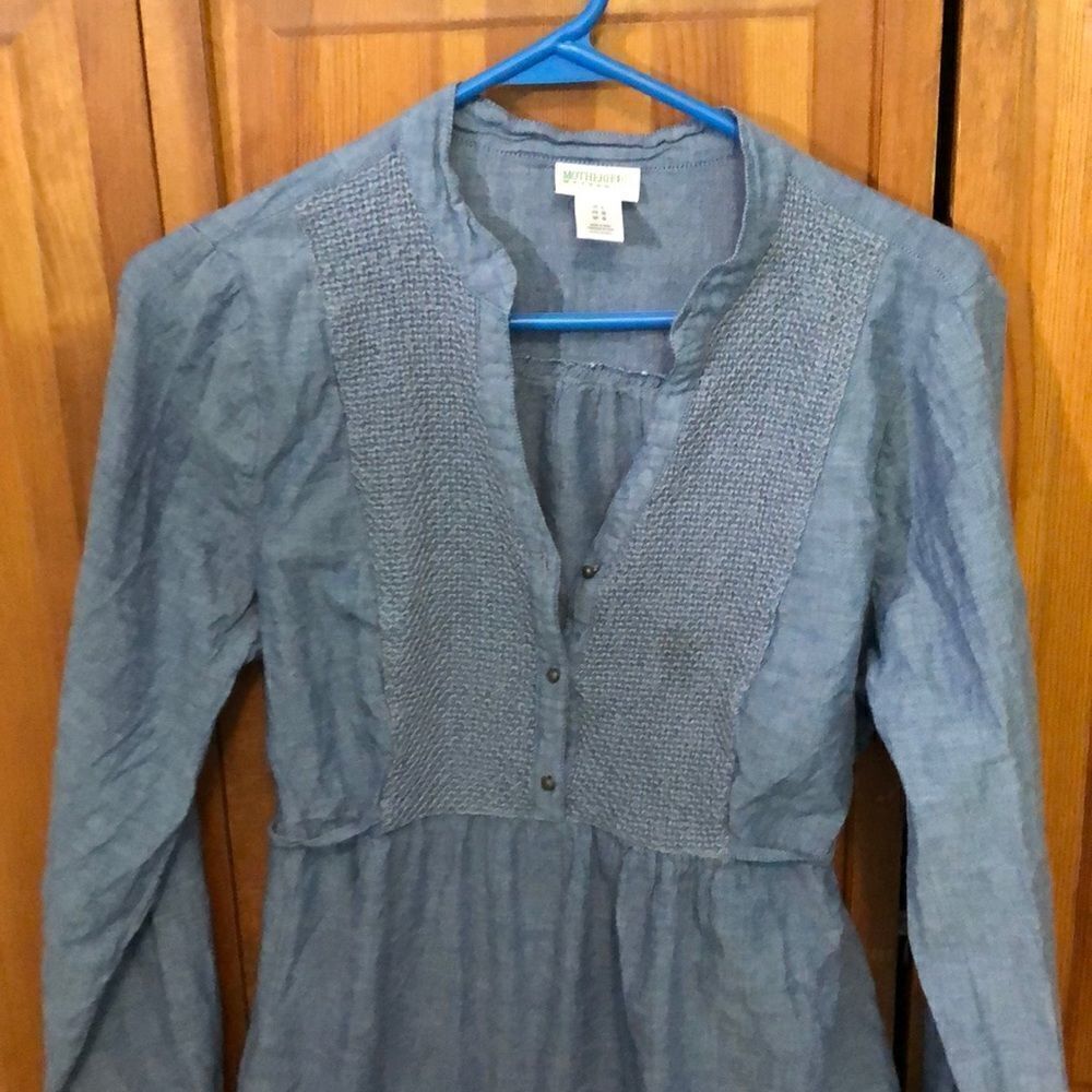 Motherhood Long Sleeve Denimish Shirt